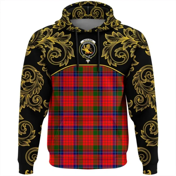 Nicolson Modern Clan Hoodie, Scottish Tartan Nicolson Modern Clans Hoodie Empire Style - Image 2