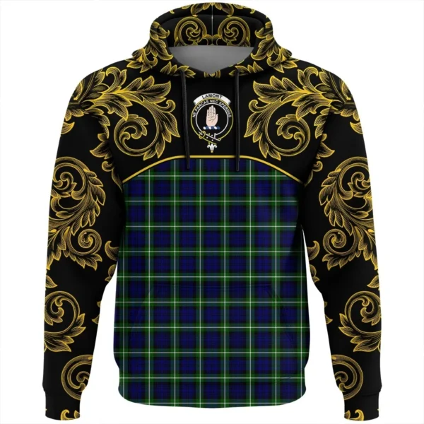 Lamont Modern Clan Hoodie, Scottish Tartan Lamont Modern Clans Hoodie Empire Style - Image 2