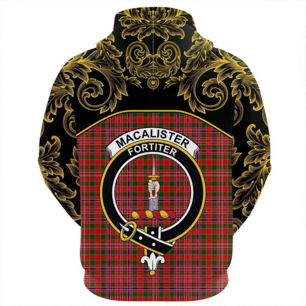 MacAlister Modern Clan Hoodie, Scottish Tartan MacAlister Modern Clans Hoodie Empire Style - Image 3