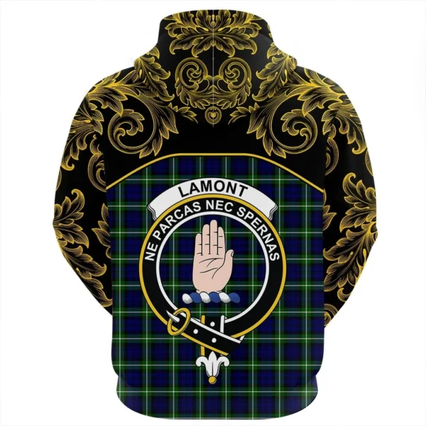 Lamont Modern Clan Hoodie, Scottish Tartan Lamont Modern Clans Hoodie Empire Style - Image 3