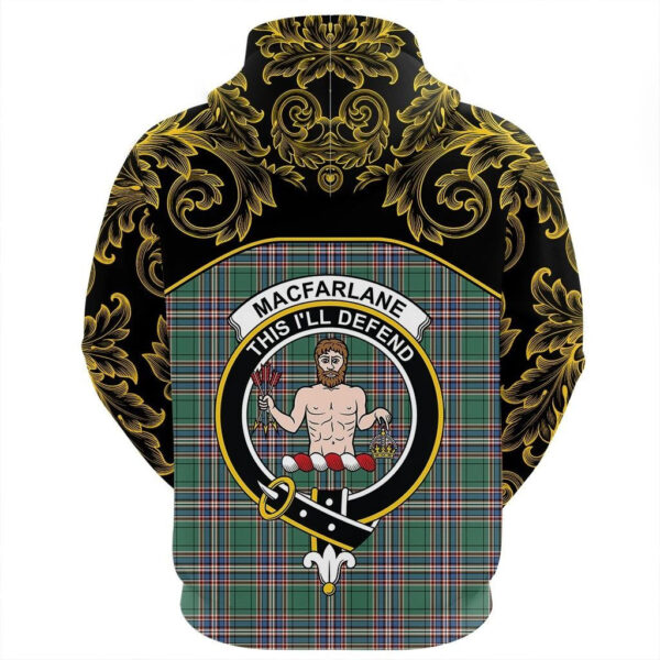 MacFarlane Hunting Ancient Clan Hoodie, Scottish Tartan MacFarlane Hunting Ancient Clans Hoodie Empire Style - Image 3