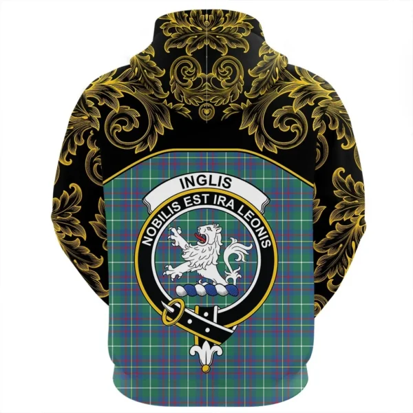 Inglis Ancient Clan Hoodie, Scottish Tartan Inglis Ancient Clans Hoodie Empire Style - Image 3