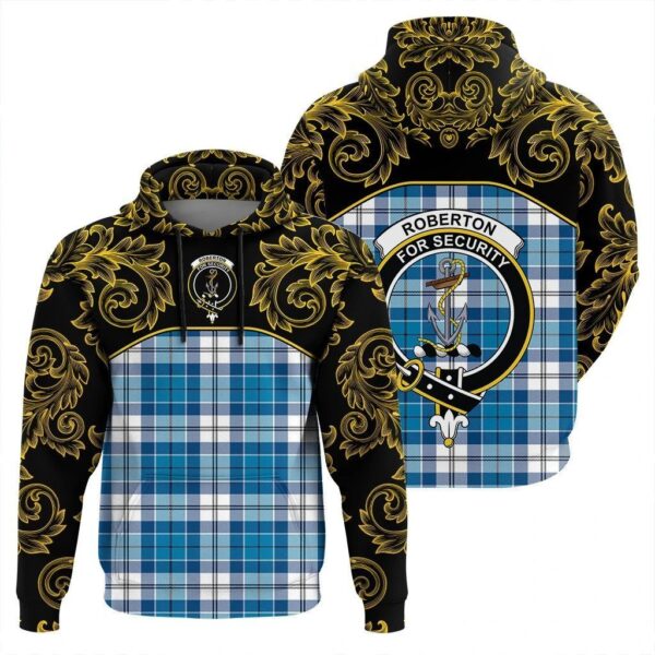 Roberton Clan Hoodie, Scottish Tartan Roberton Clans Hoodie Empire Style