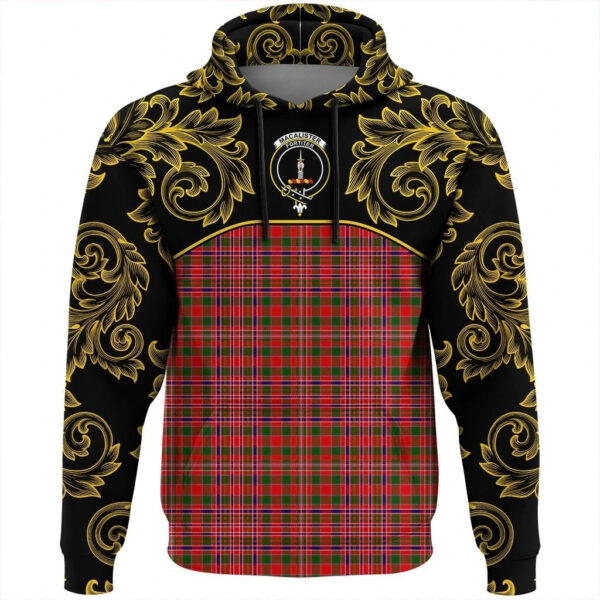 MacAlister Modern Clan Hoodie, Scottish Tartan MacAlister Modern Clans Hoodie Empire Style - Image 2