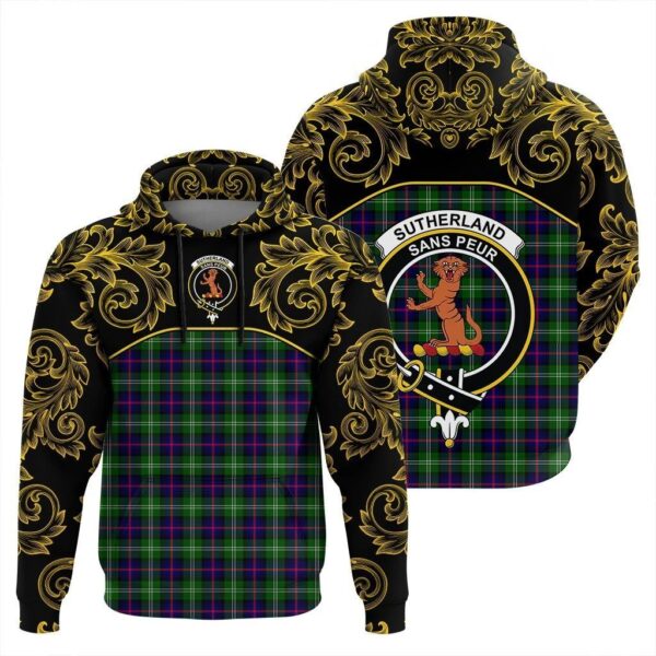 Sutherland Modern Clan Hoodie, Scottish Tartan Sutherland Modern Clans Hoodie Empire Style