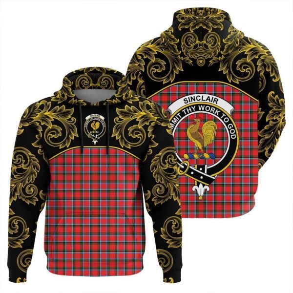 Sinclair Modern Clan Hoodie, Scottish Tartan Sinclair Modern Clans Hoodie Empire Style