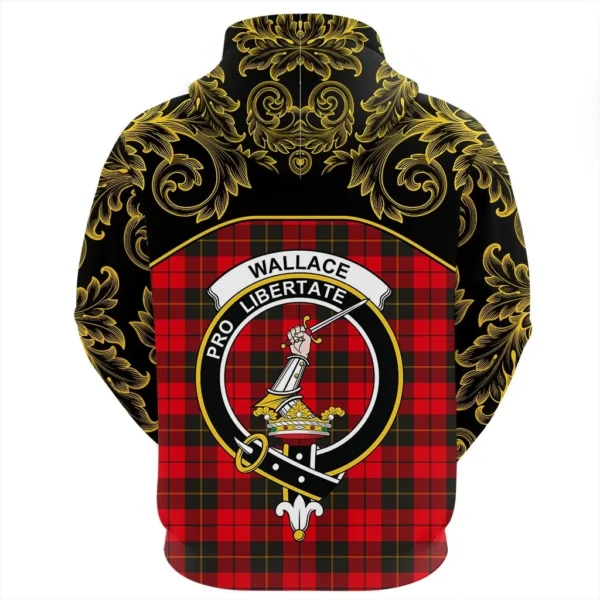 Wallace Weathered Clan Hoodie, Scottish Tartan Wallace Weathered Clans Hoodie Empire Style - Image 3