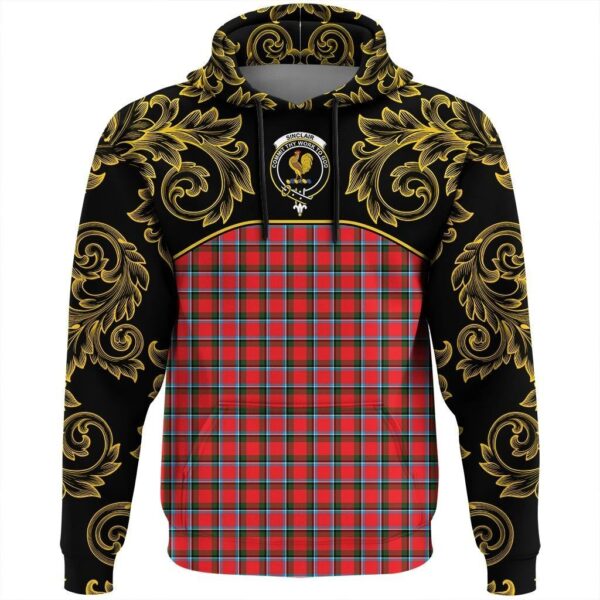 Sinclair Modern Clan Hoodie, Scottish Tartan Sinclair Modern Clans Hoodie Empire Style - Image 2