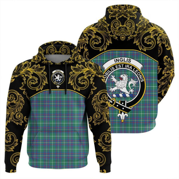 Inglis Ancient Clan Hoodie, Scottish Tartan Inglis Ancient Clans Hoodie Empire Style