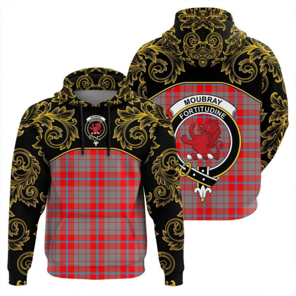 Moubray Clan Hoodie, Scottish Tartan Moubray Clans Hoodie Empire Style