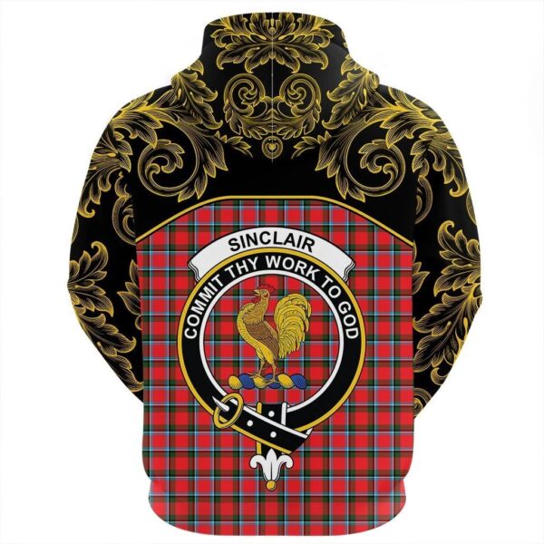 Sinclair Modern Clan Hoodie, Scottish Tartan Sinclair Modern Clans Hoodie Empire Style - Image 3