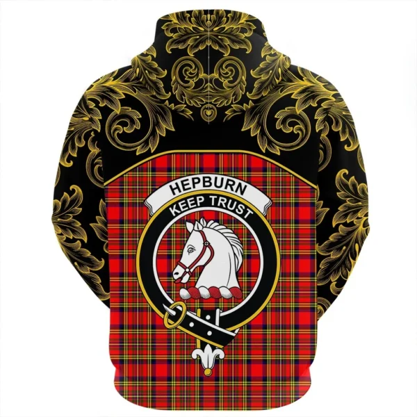 Hepburn Clan Hoodie, Scottish Tartan Hepburn Clans Hoodie Empire Style - Image 3