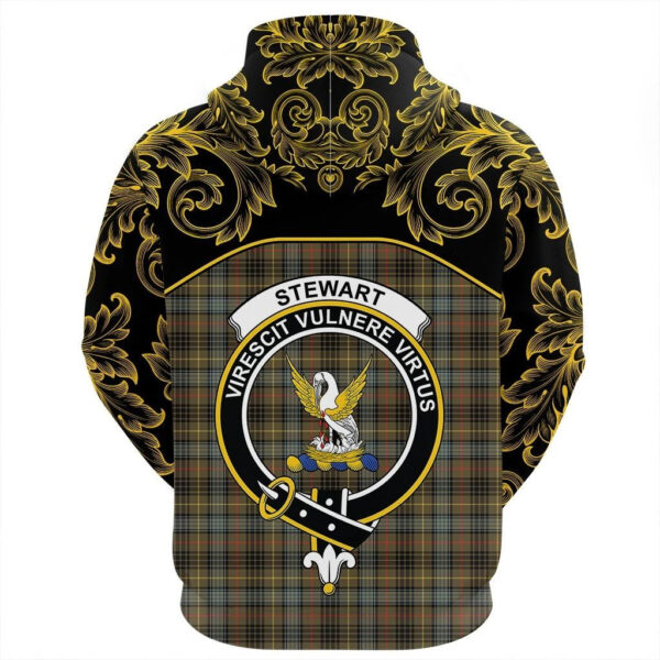 Stewart Hunting Weathered Clan Hoodie, Scottish Tartan Stewart Hunting Weathered Clans Hoodie Empire Style - Image 3