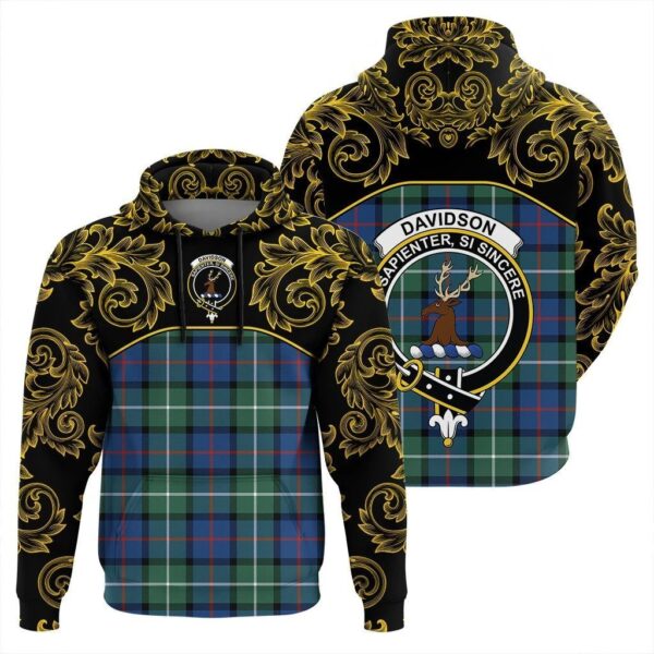 Davidson of Tulloch Clan Hoodie, Scottish Tartan Davidson of Tulloch Clans Hoodie Empire Style