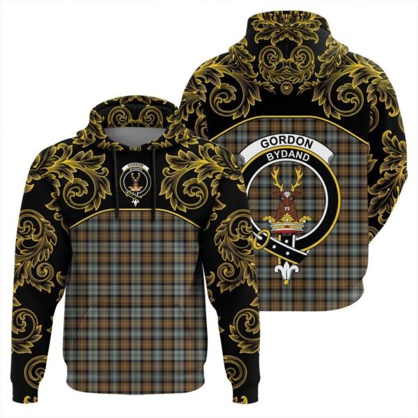 Gordon Weathered Clan Hoodie, Scottish Tartan Gordon Weathered Clans Hoodie Empire Style