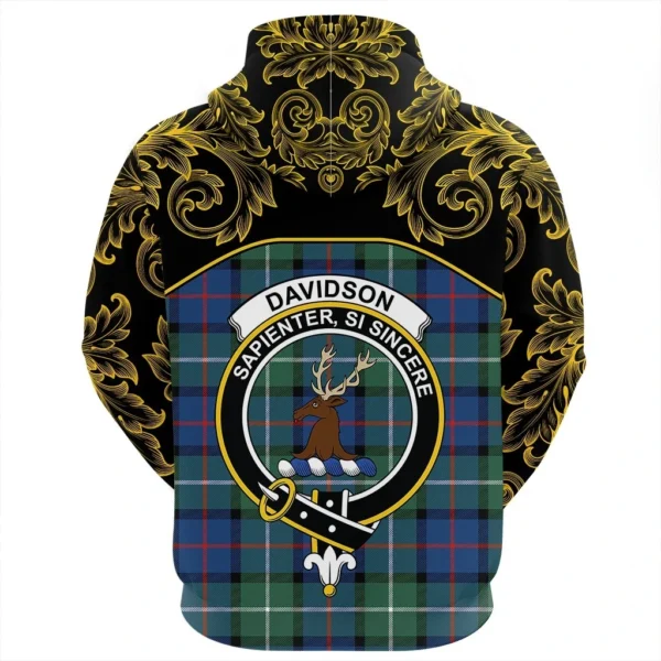 Davidson of Tulloch Clan Hoodie, Scottish Tartan Davidson of Tulloch Clans Hoodie Empire Style - Image 3