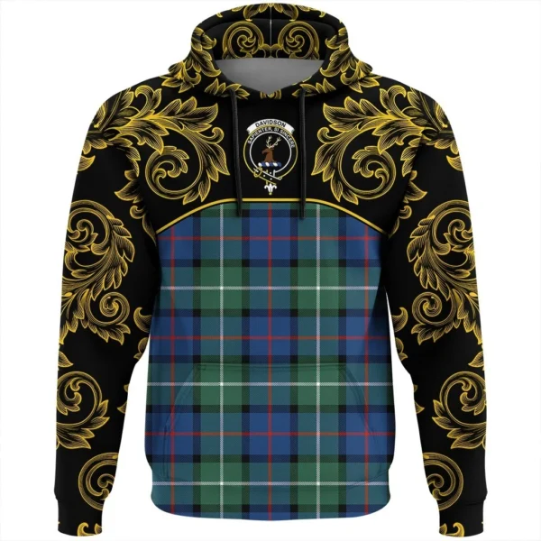 Davidson of Tulloch Clan Hoodie, Scottish Tartan Davidson of Tulloch Clans Hoodie Empire Style - Image 2