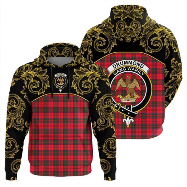 Drummond Modern Clan Hoodie, Scottish Tartan Drummond Modern Clans Hoodie Empire Style