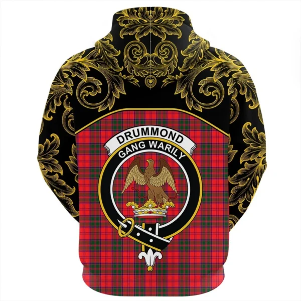 Drummond Modern Clan Hoodie, Scottish Tartan Drummond Modern Clans Hoodie Empire Style - Image 3