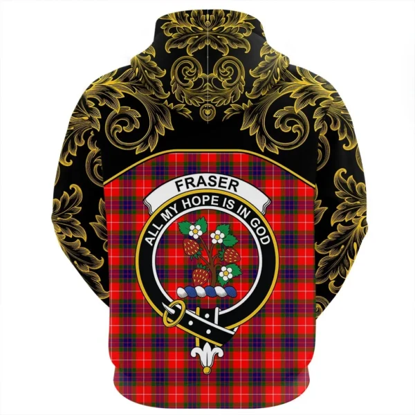 Fraser Modern Clan Hoodie, Scottish Tartan Fraser Modern Clans Hoodie Empire Style - Image 3