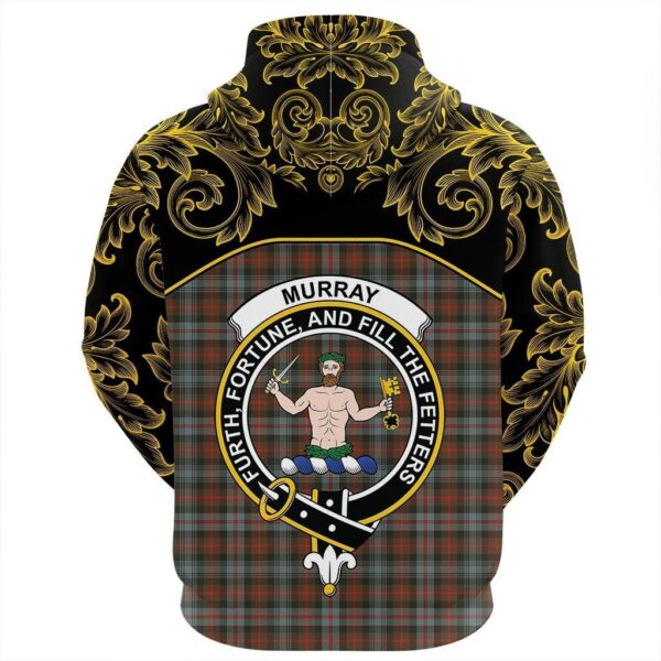 Murray of Atholl Weathered Clan Hoodie, Scottish Tartan Murray of Atholl Weathered Clans Hoodie Empire Style - Image 3