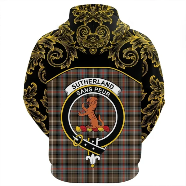 Sutherland Weathered Clan Hoodie, Scottish Tartan Sutherland Weathered Clans Hoodie Empire Style - Image 3