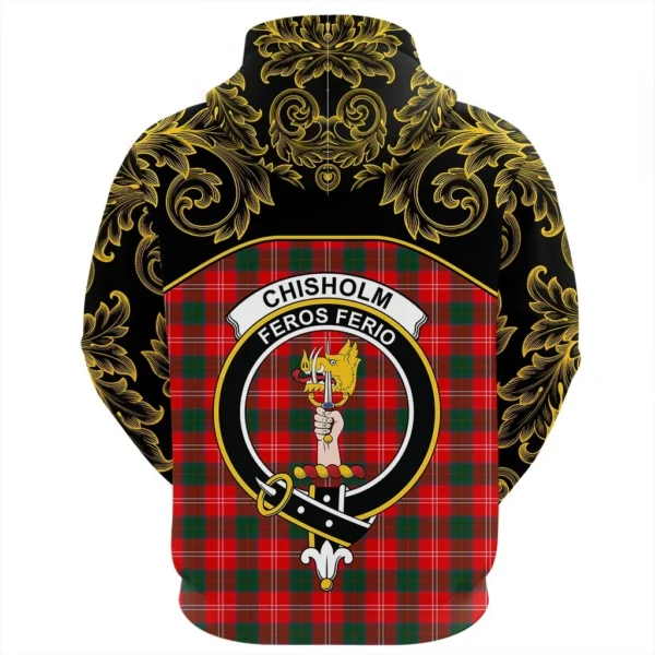 Chisholm Modern Clan Hoodie, Scottish Tartan Chisholm Modern Clans Hoodie Empire Style - Image 3