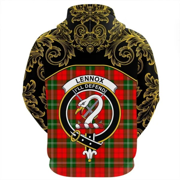 Lennox Modern Clan Hoodie, Scottish Tartan Lennox Modern Clans Hoodie Empire Style - Image 3