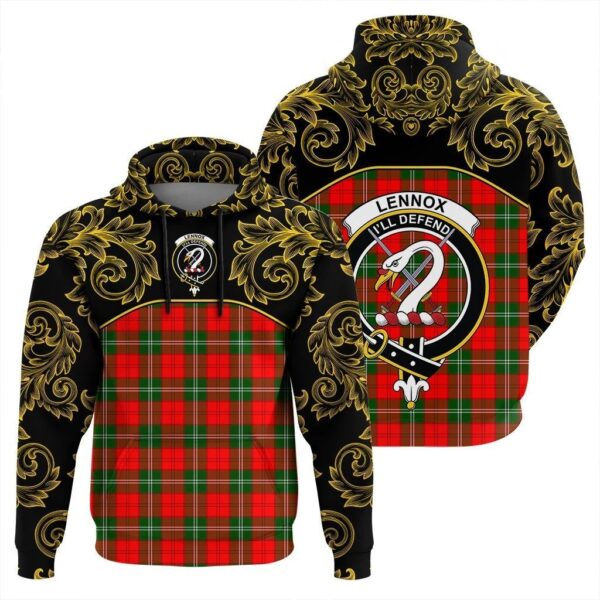 Lennox Modern Clan Hoodie, Scottish Tartan Lennox Modern Clans Hoodie Empire Style