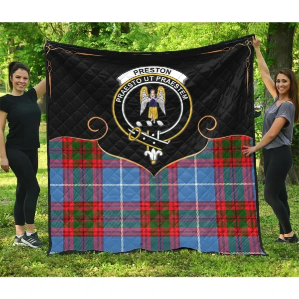 Preston Clan Quilt, Scottish Tartan Preston Clans Premium Quilt Cherish Style - Image 3