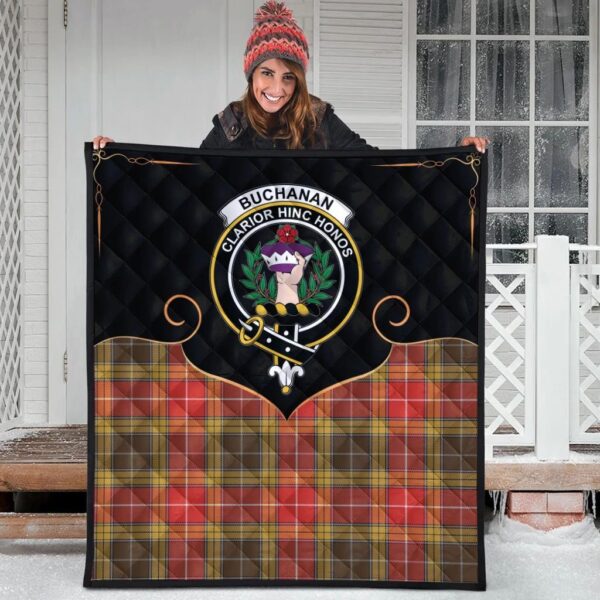 Buchanan Old Set Weathered Clan Quilt, Scottish Tartan Buchanan Old Set Weathered Clans Premium Quilt Cherish Style