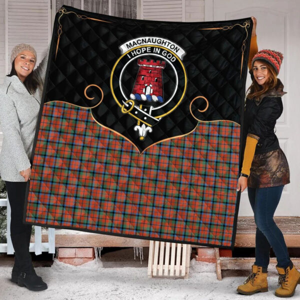 MacNaughton Ancient Clan Quilt, Scottish Tartan MacNaughton Ancient Clans Premium Quilt Cherish Style - Image 2