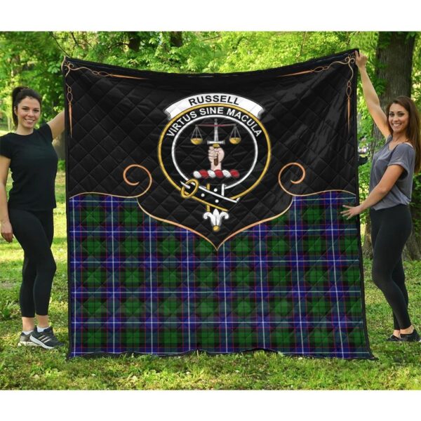 Russell Modern Clan Quilt, Scottish Tartan Russell Modern Clans Premium Quilt Cherish Style - Image 3