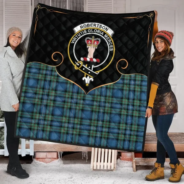 Robertson Hunting Ancient Clan Quilt, Scottish Tartan Robertson Hunting Ancient Clans Premium Quilt Cherish Style - Image 2