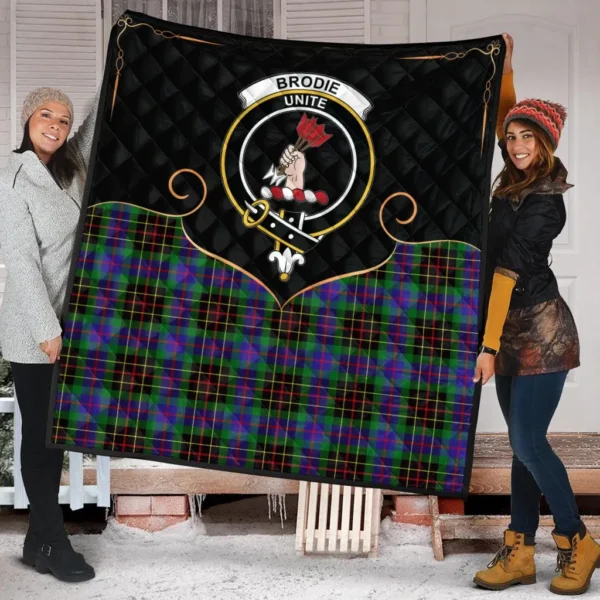 Brodie Hunting Modern Clan Quilt, Scottish Tartan Brodie Hunting Modern Clans Premium Quilt Cherish Style - Image 2