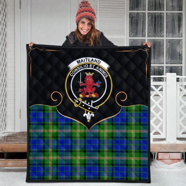 Maitland Clan Quilt, Scottish Tartan Maitland Clans Premium Quilt Cherish Style