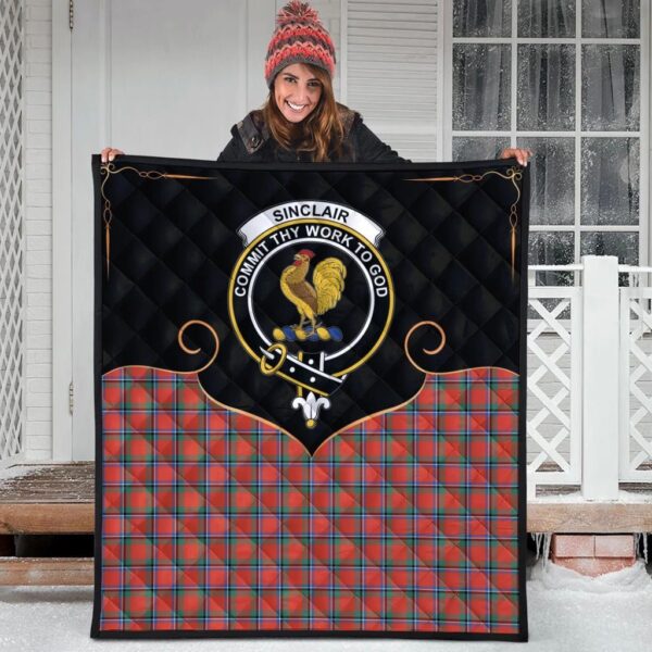 Sinclair Ancient Clan Quilt, Scottish Tartan Sinclair Ancient Clans Premium Quilt Cherish Style