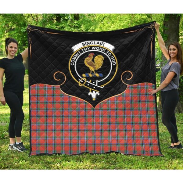 Sinclair Ancient Clan Quilt, Scottish Tartan Sinclair Ancient Clans Premium Quilt Cherish Style - Image 3