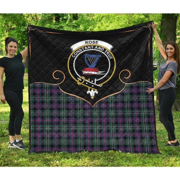 Rose Hunting Modern Clan Quilt, Scottish Tartan Rose Hunting Modern Clans Premium Quilt Cherish Style - Image 3