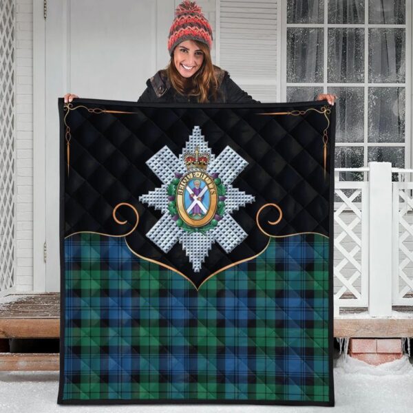 Blackwatch Ancient Clan Quilt, Scottish Tartan Blackwatch Ancient Clans Premium Quilt Cherish Style