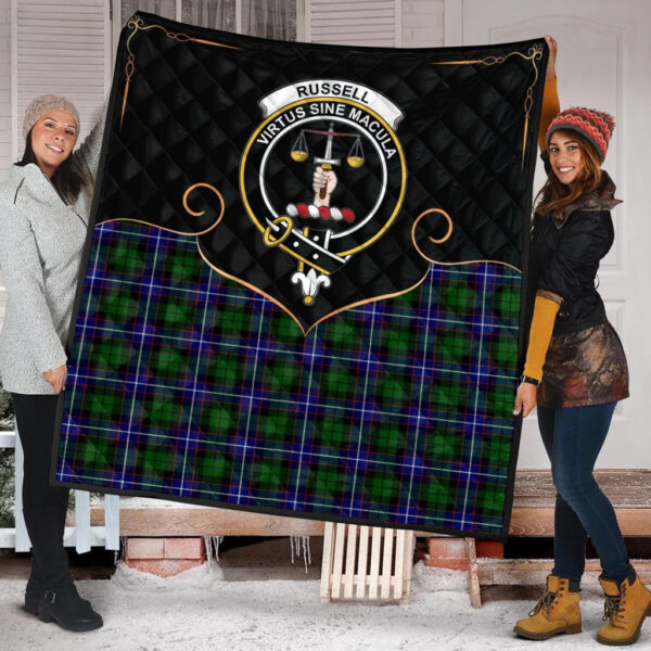 Russell Modern Clan Quilt, Scottish Tartan Russell Modern Clans Premium Quilt Cherish Style - Image 2