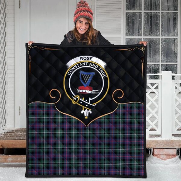 Rose Hunting Modern Clan Quilt, Scottish Tartan Rose Hunting Modern Clans Premium Quilt Cherish Style