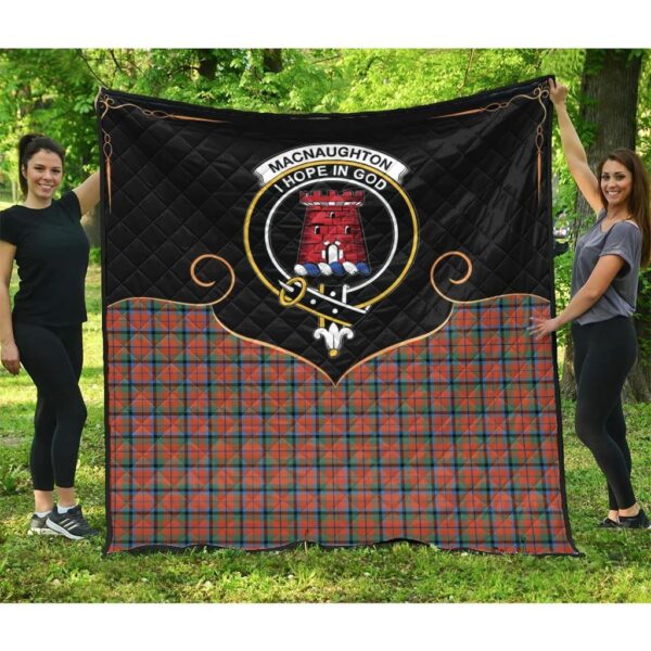 MacNaughton Ancient Clan Quilt, Scottish Tartan MacNaughton Ancient Clans Premium Quilt Cherish Style - Image 3