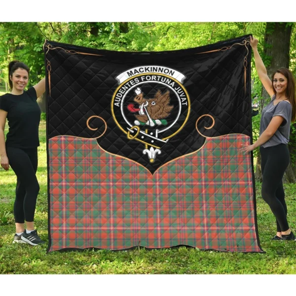 MacKinnon Ancient Clan Quilt, Scottish Tartan MacKinnon Ancient Clans Premium Quilt Cherish Style - Image 3