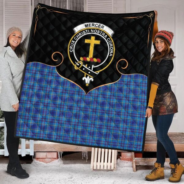 Mercer Modern Clan Quilt, Scottish Tartan Mercer Modern Clans Premium Quilt Cherish Style - Image 2