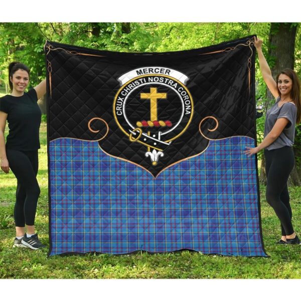 Mercer Modern Clan Quilt, Scottish Tartan Mercer Modern Clans Premium Quilt Cherish Style - Image 3