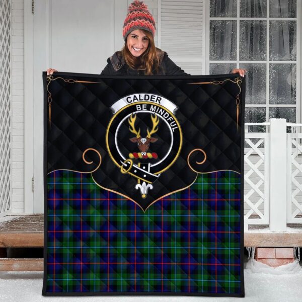 Calder Modern Clan Quilt, Scottish Tartan Calder Modern Clans Premium Quilt Cherish Style