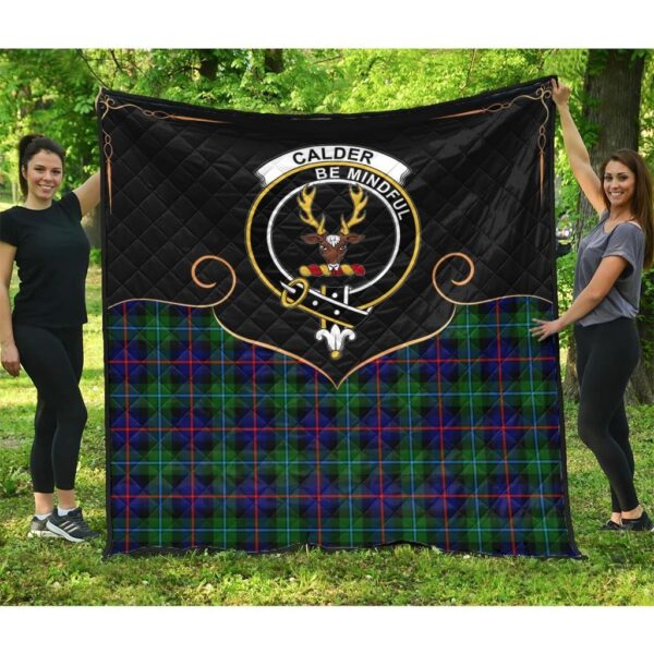 Calder Modern Clan Quilt, Scottish Tartan Calder Modern Clans Premium Quilt Cherish Style - Image 3