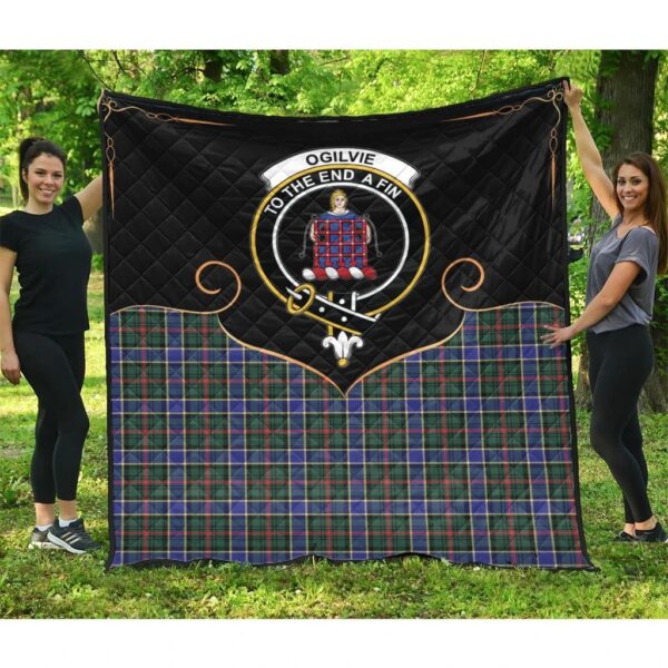 Ogilvie Hunting Modern Clan Quilt, Scottish Tartan Ogilvie Hunting Modern Clans Premium Quilt Cherish Style - Image 3