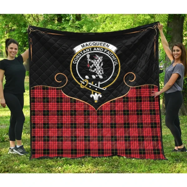 MacQueen Modern Clan Quilt, Scottish Tartan MacQueen Modern Clans Premium Quilt Cherish Style - Image 3